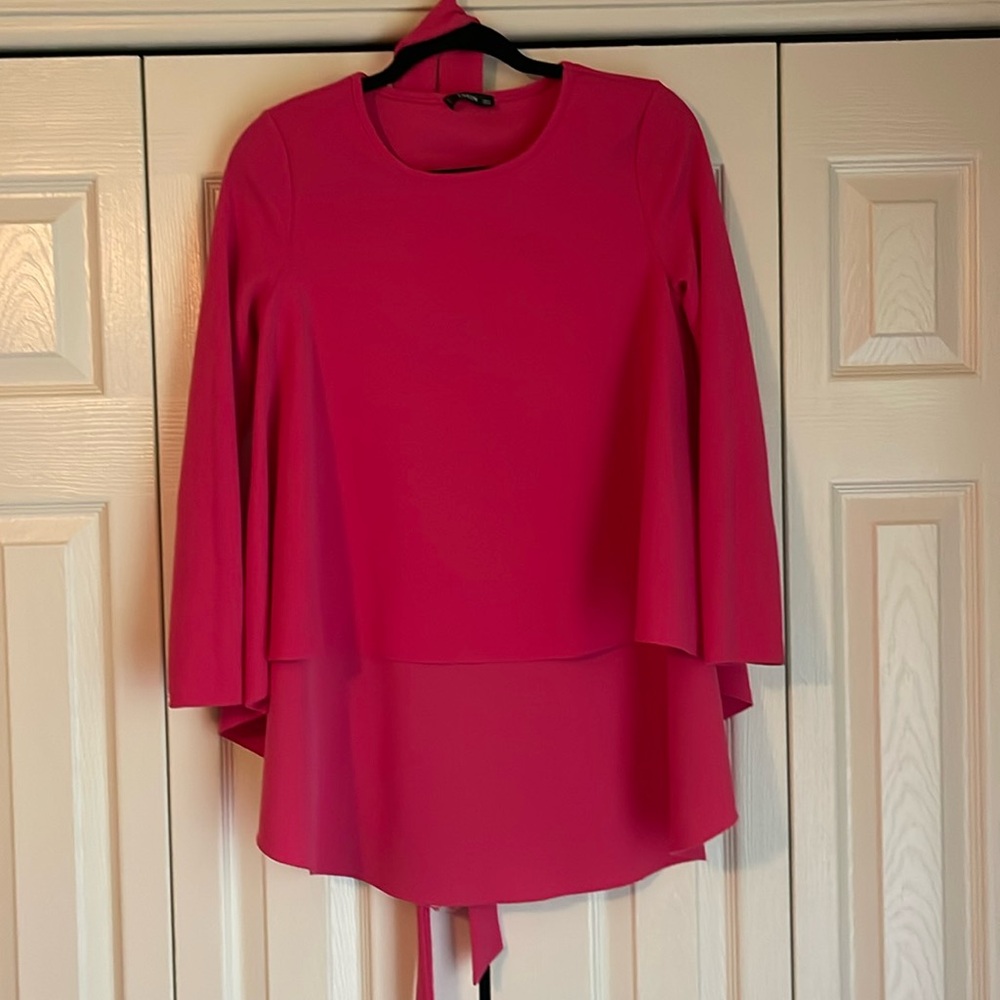High low tunic with belt